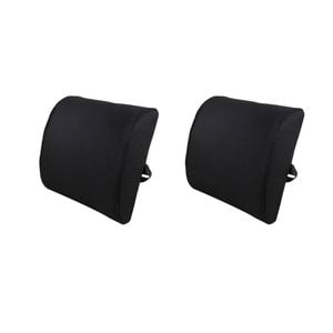 2 Pcs Bamboo Memory Foam Lumbar Support Cushion