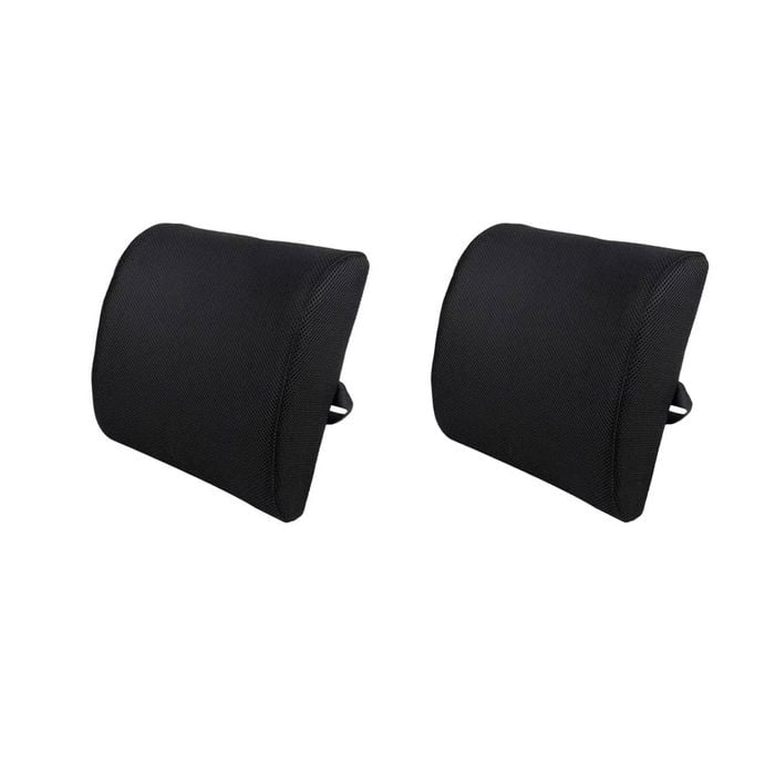 2 Pcs Bamboo Memory Foam Lumbar Support Cushion