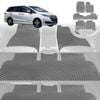6D Diamond Car Floor Mats for Honda Odyssey Standard 8 Seater 2014-2020-Ultimate Set-Grey-Outback GT