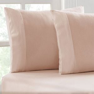 Park Avenue King Single Cotton Flannelette Fitted & Pillowcase Set - Rose