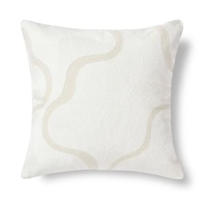Cadence & Co. Louise Crewel Embroidered Cushion 45x45cm Natural