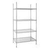 Vogue 4 Tier Wire Shelving Kit Galvanised Zinc 1840x915x610mm Commercial Kitchen Storage
