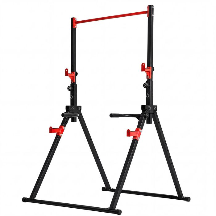 Centra Foldable Power Tower Pull Up Dip Station Adjustable Height Home Gym 220kg