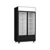 Lce Lc1000b Large Two Glass Door Colourbond Upright Drink Fridge - Black