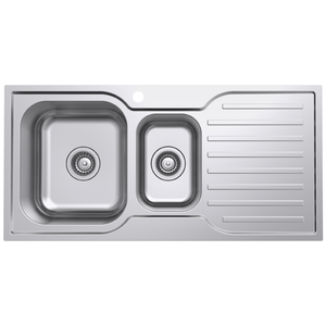 Everhard 980mm Classic Square LH 1.5 Bowl And Drainer