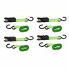 Syneco 25mm x 4.5m S Hook Ratchet Tie Down Set - 4 Pack