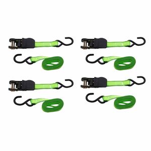 Syneco 25mm x 4.5m S Hook Ratchet Tie Down Set - 4 Pack