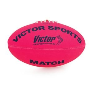 Victor Sports Synthetic Football Durable AFL Ball Pink Size 1