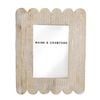Maine & Crawford Mahdi Scalloped 15.5cm Wood Photo Frame - Natural/White