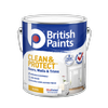 British Paints White Gloss Clean and Protect Interior Paint - 4L