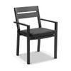 Outdoor Capri Aluminium Dining Arm Chair - Charcoal