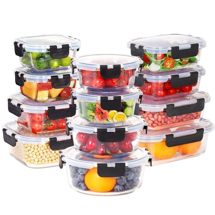 Zuni Glass Food Container With Lid Airtight Meal Pre Storage