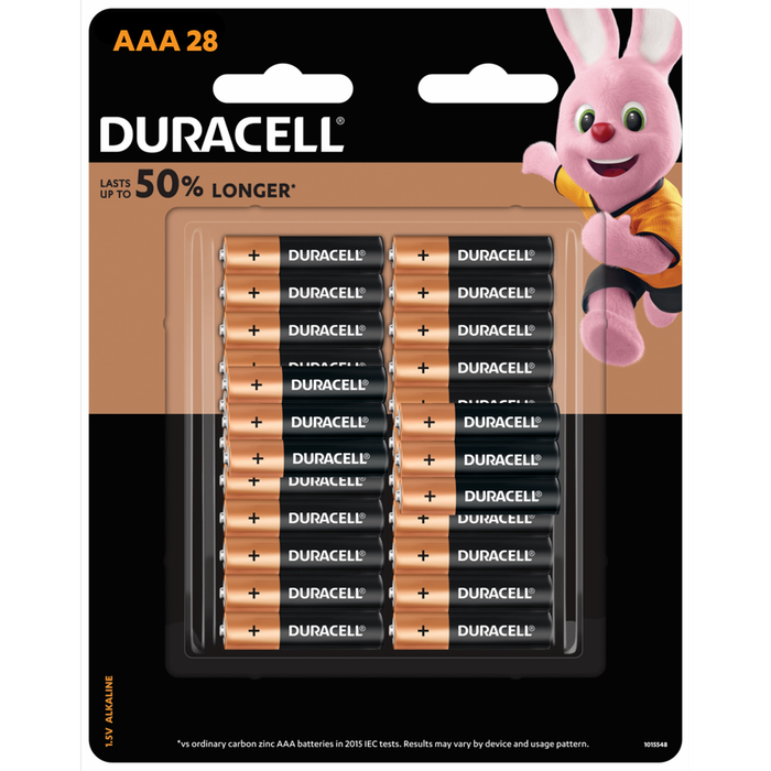 Duracell AAA Coppertop Batteries - 28 Pack