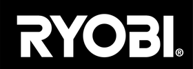 Ryobi logo in the black and white colourway