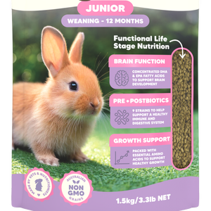 Vetafarm Rabbit Origins Junior Weaning-12 Months Food Pellets 1.5kg