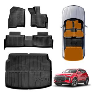 3d Floor Mats Boot Liner Set For Chery Tiggo 4 Petrol 2025-onwards All Weather Heavy Duty Cargo Car Trunk Luggage Tray