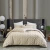 CottonMore 100% Cotton Cut Flower Craft Yellow Patchwork Quilt Doona Duvet Cover Set - Queen