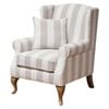 Sophia Wingback Chair Beige Stripes