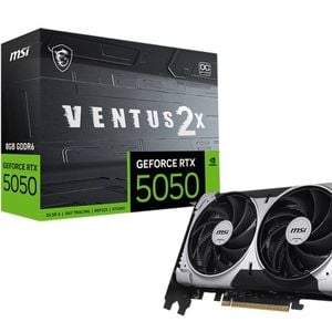 Msi Nvidia Geforce Rtx 5050 8g Ventus 2x Oc, Boost: 2560 Mhz, Cuda 2560 Units, 8gb Gddr6, Hdmi™ X 1 (embargo)