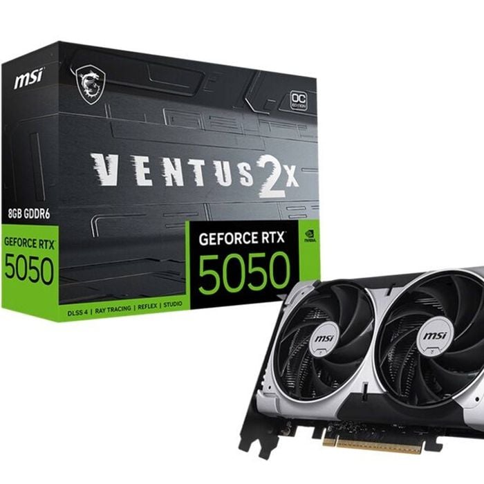 Msi Nvidia Geforce Rtx 5050 8g Ventus 2x Oc, Boost: 2560 Mhz, Cuda 2560 Units, 8gb Gddr6, Hdmi™ X 1 (embargo)