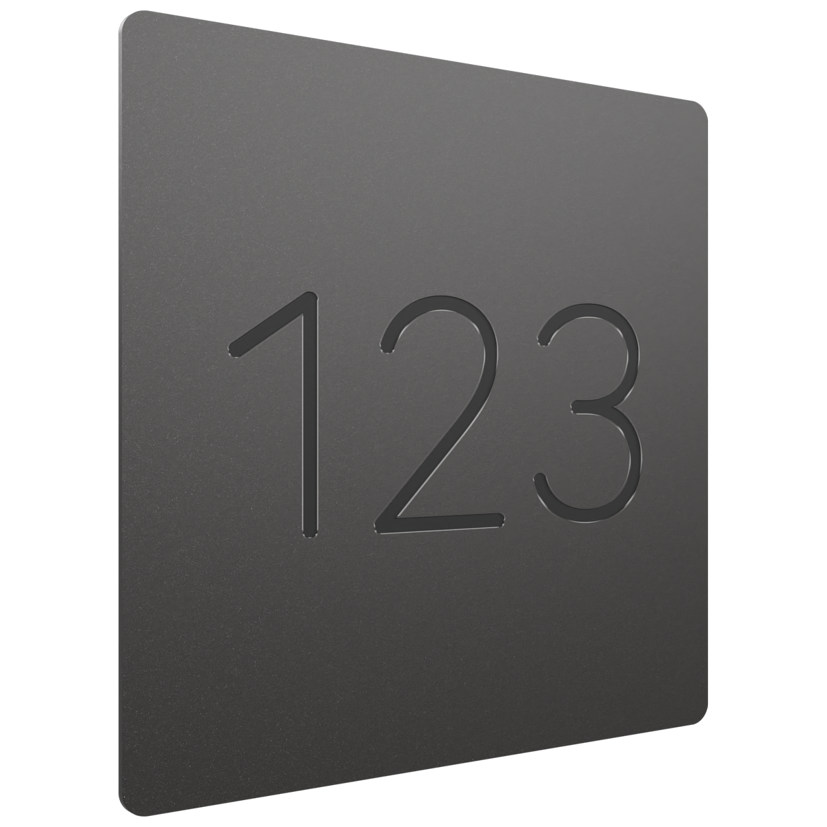 ProtectorAl 280 x 280mm Dark Charcoal ACM Engraved Custom House Sign ...
