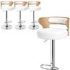 ALFORDSON 4x Bar Stools Wooden Seat White