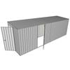 Build-a-Shed 1.5 x 6 x 2m Hinged Door Tunnel Shed With Hinged Side Door - Zinc