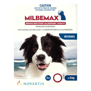 Milbemax Wormer For Dogs Over 5kg - 2 Pack