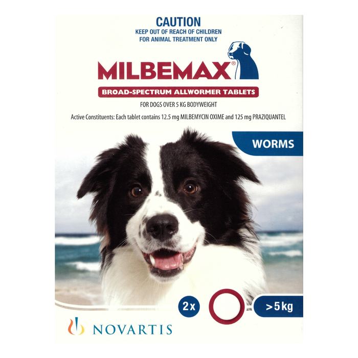 Milbemax Wormer For Dogs Over 5kg - 2 Pack