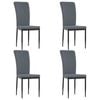 vidaXL Dining Chairs Kitchen Chair Dining Room Cafe Chair 4 pcs Dark Grey Velvet