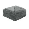 Hotel Living Soft Shaggy Long Hair Blanket Grey Queen