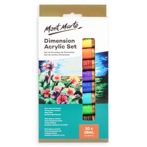 Mont Marte 10 Piece x 18mL Dimension Acrylic Paint Set