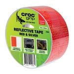 Croc Grip 10m x 50mm White And Red Reflective Safety Tape