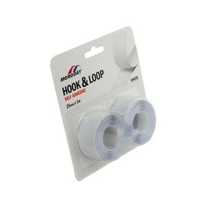 Moroday 25mm x 1m White Hook And Loop Self Adhesive