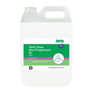 Jantex Green Liquid Hand Soap Plant Based Non-fragranced 5ltr Commercial Washroom Hygiene