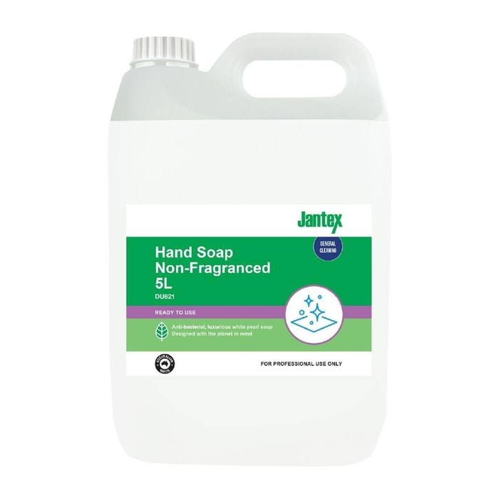 Jantex Green Liquid Hand Soap Plant Based Non-fragranced 5ltr Commercial Washroom Hygiene