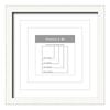 Frankie & Me Window Wooden Multi-Mat Square Photo Frame Home Decor 32.5cm Black