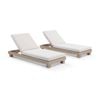 Santorini Sun Lounge Set Cushion Light Oak & Sunbrella Canvas Cushions