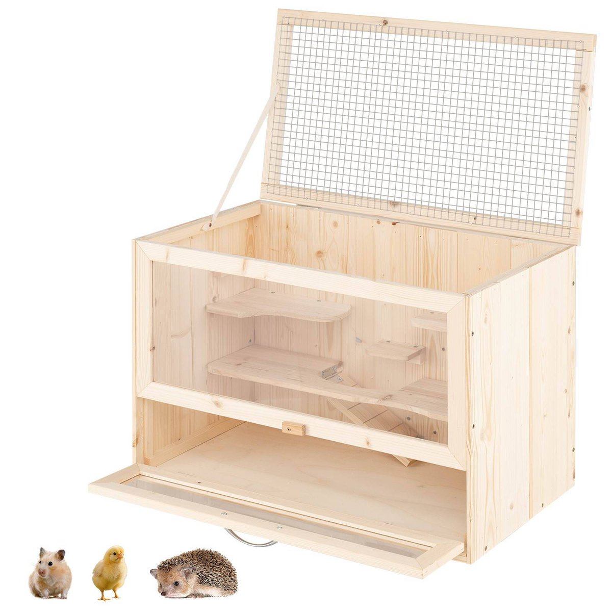 Illustration of Hamster Cage Shelving Units With Lockable Baskets