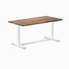 Desky Fixed Height Pheasantwood Hardwood Desk 150x75cm White Leg