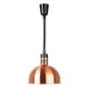 Apuro Retractable Dome Heat Shade Copper Finish 200mm Commercial Kitchen Food Warmer