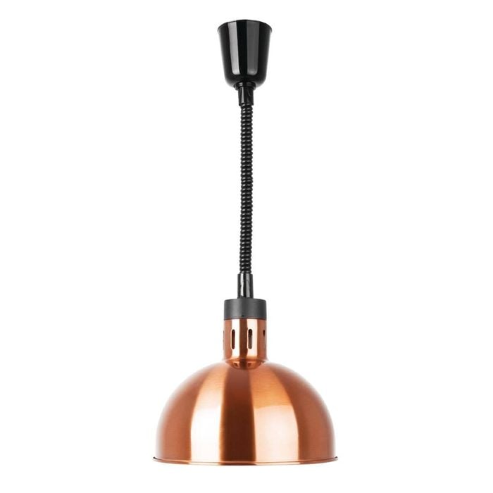 Apuro Retractable Dome Heat Shade Copper Finish 200mm Commercial Kitchen Food Warmer