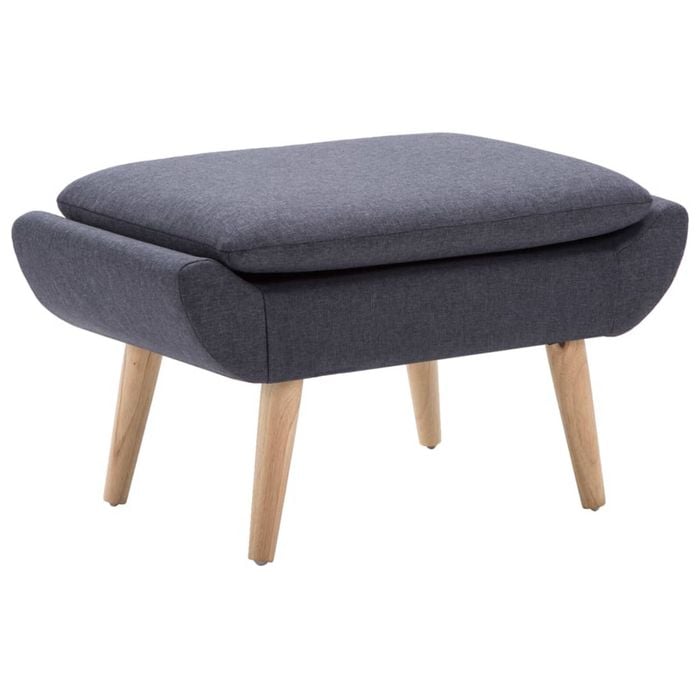 vidaXL Footstool Footrest Ottoman Living Room Office Dark Grey Fabric Upholstery