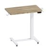 Ufurniture Small Portable Mobile Standing Desk Electric Height Adjustable Table Oak