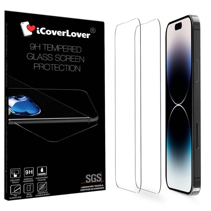 Icoverlover [2-pack] For Iphone 15 Plus Glass Screen Protector