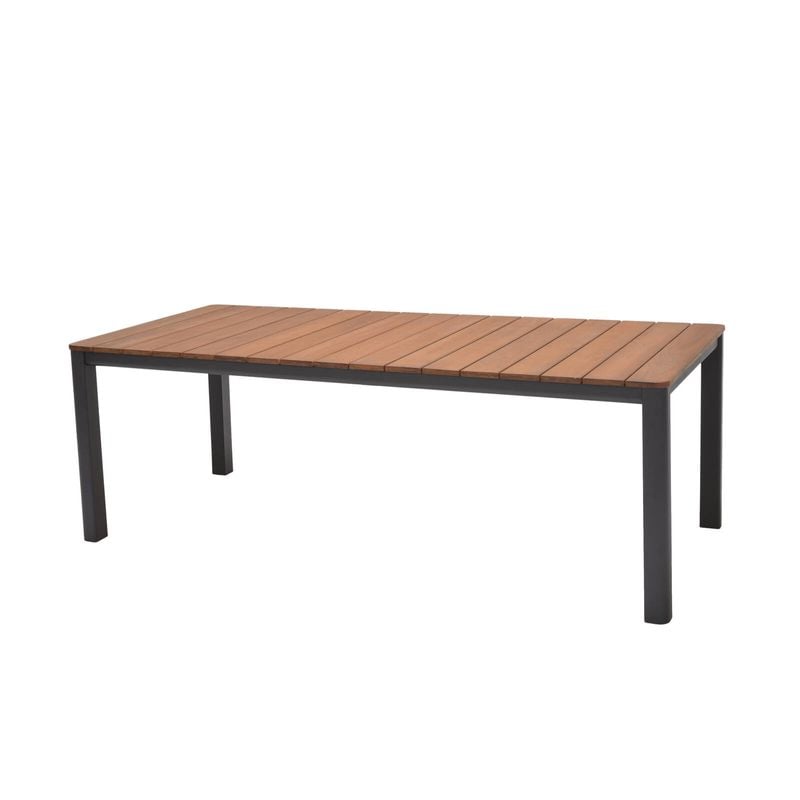 Mimosa 212 x 95cm Charcoal Rhone Aluminium Rect Dining Table