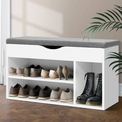 Artiss Shoe Rack Bench Shoe Cabinet White Allen Bunnings Australia