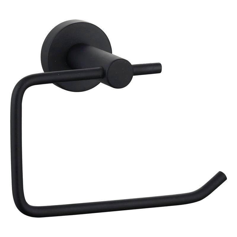 Mondella Matte Black Resonance Toilet Roll Holder