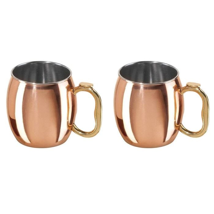 2PK Bartender Copper Plated Moscow Mule Cocktail Mug 530ml