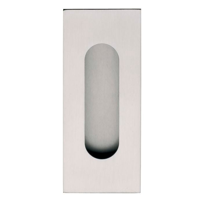 Gainsborough 120mm Stainless Steel Rectangular Round End Flush Pull